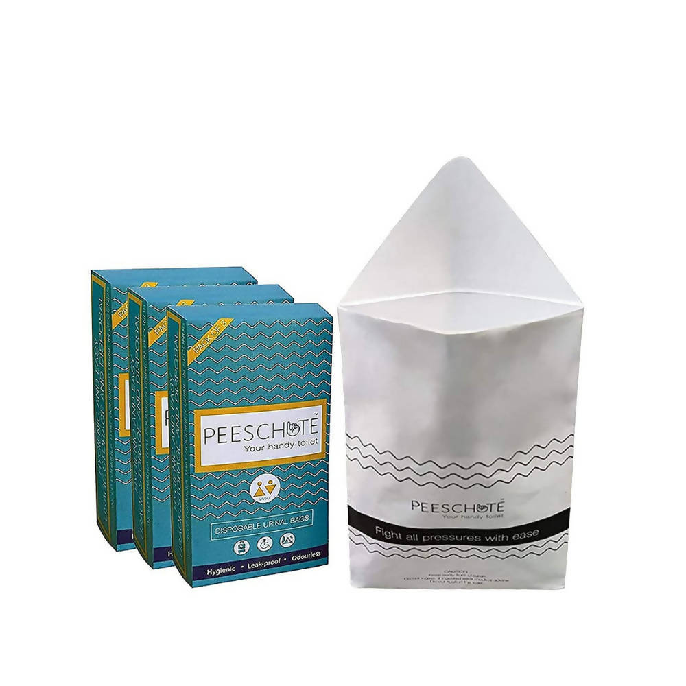 Peeschute Medi Unisex Pocket Sized Toilet Bag (Pack of 3) - Distacart