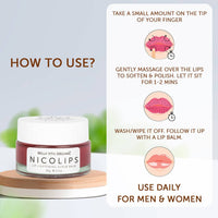 Thumbnail for Bella Vita Organic NicoLips Lip Lightening Scrub Balm usage