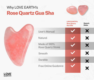 Love Earth Rose Quartz Gua Sha - Distacart