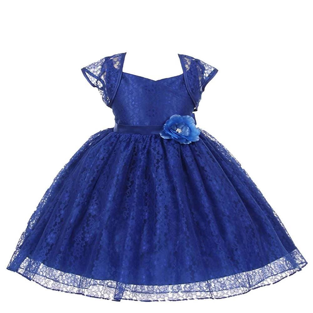 Asmaani Baby Girl's Blue Colour Satin A-Line Maxi Full Length Dress (AS-DRESS_22159) - Distacart