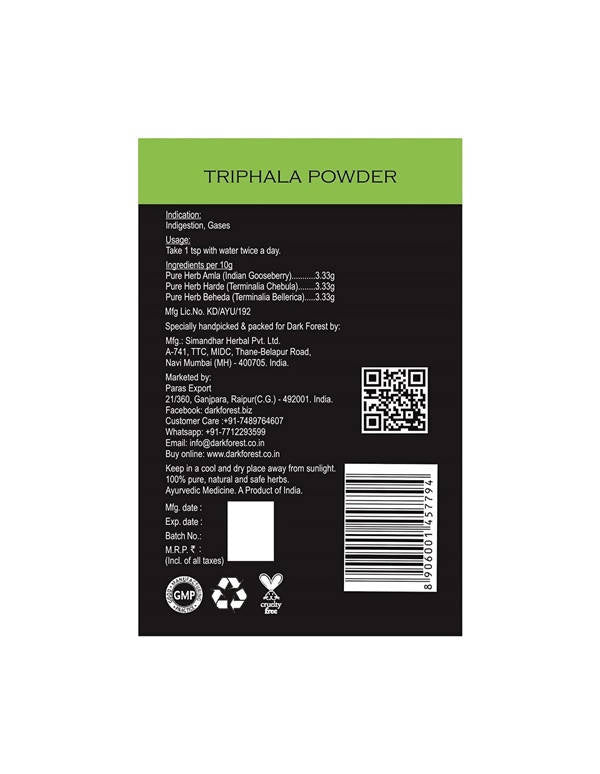 Dark Forest Triphala Powder - Distacart