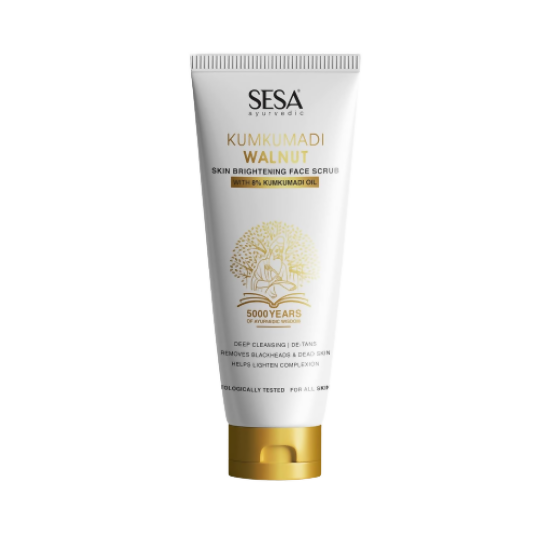 Sesa Ayurvedic Kumkumadi Walnut Face Scrub - Distacart