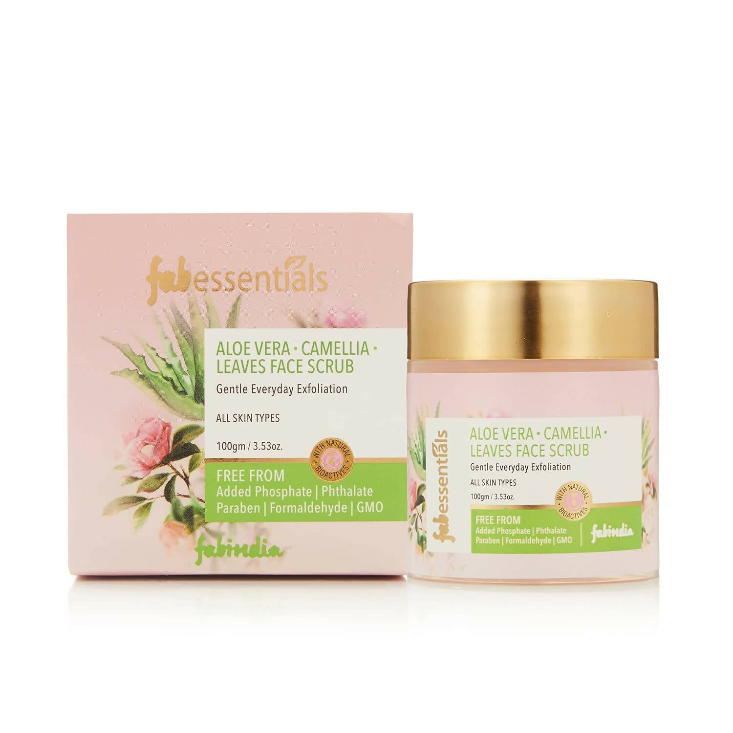 Fabessentials Aloe Vera Camellia Leaves Face Scrub - Distacart