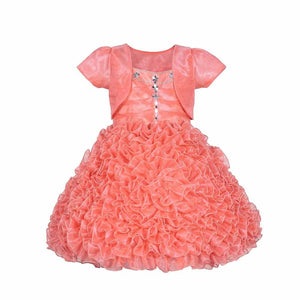 Asmaani Baby Girls Gajri Tissue Net Knee Length Frock ( AS-DRESS_22151) - Distacart