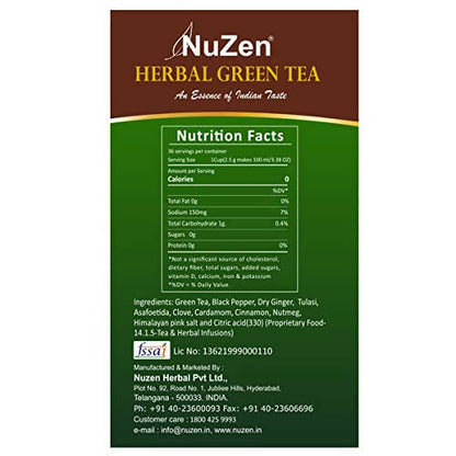 NuZen Herbal Green Tea Bags - Distacart