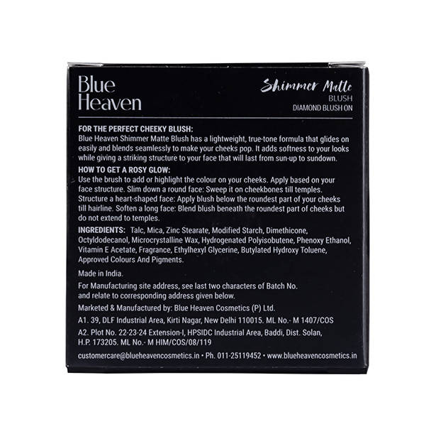 Blue Heaven Shimmer Matte Blush Shade 503, 7 gm