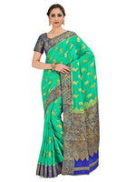 Thumbnail for Mimosa Women's Green Banarasi Chiffon Saree - Distacart
