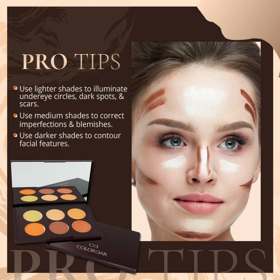 Colorbar 24Hrs Wear Concealer Palette Light-Medium - Distacart