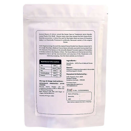 Indic Organics Artisanal Cacao Powder - Distacart