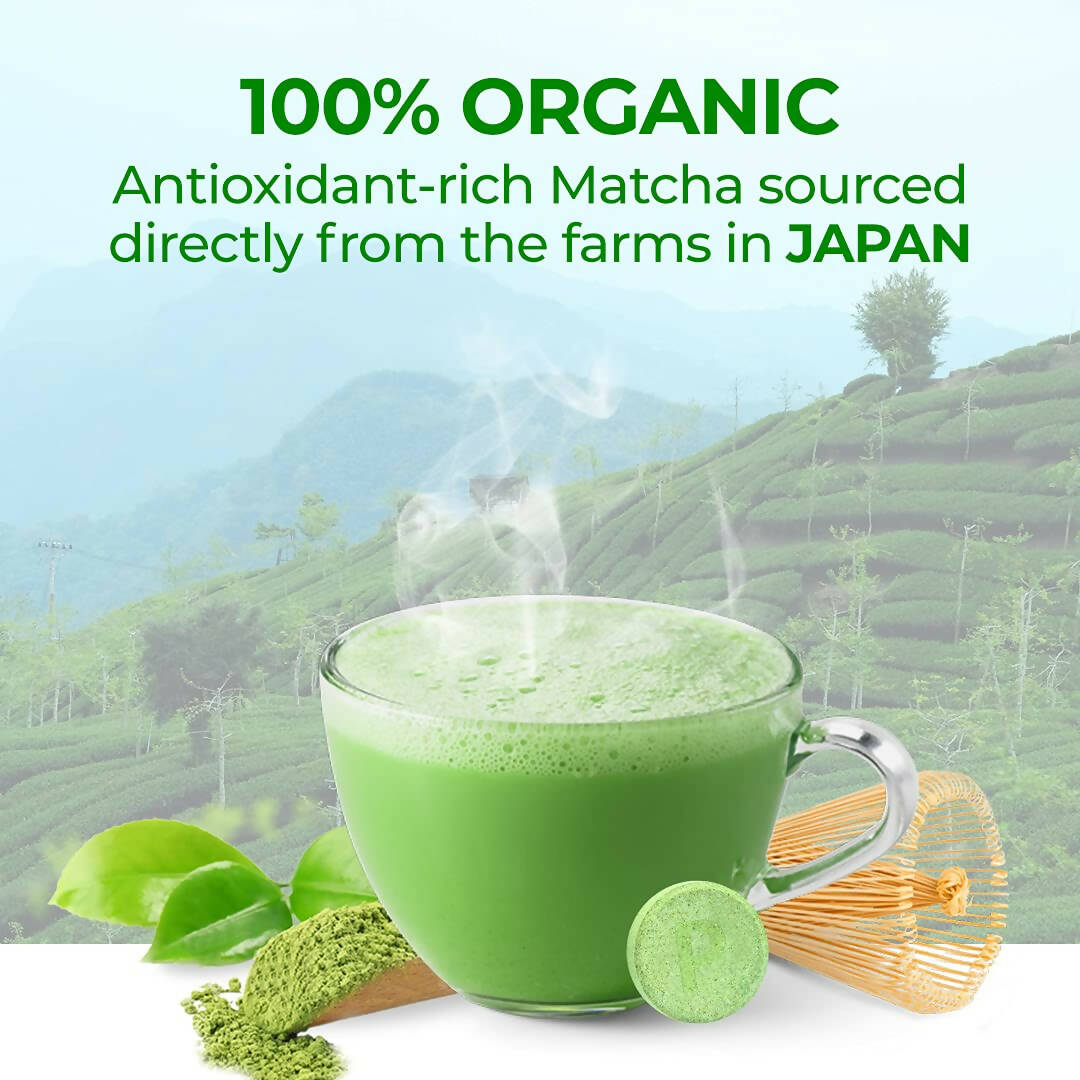 PLIX The Plant Fix Japanese Matcha Effervescent Tablets for Dark Circles - Lemon - Distacart