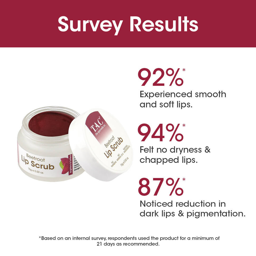 TAC - The Ayurveda Co. Beetroot Lip Scrub - Distacart