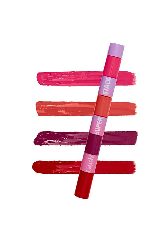 Gush Beauty Super Stack - Boldly Bright 4-In-1 - Liquid Lipstick - Distacart