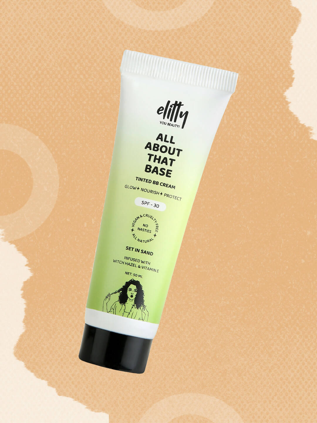 Elitty All About That Base Tinted BB Cream with SPF 30 - Set in sand - Distacart