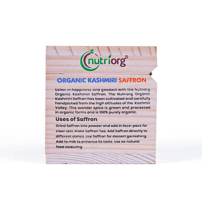 Nutriorg Certified Organic Kashmiri Saffron - Distacart