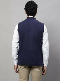 Thumbnail for Even Apparels Pure Wool Nehru Jacket - Navy - Distacart