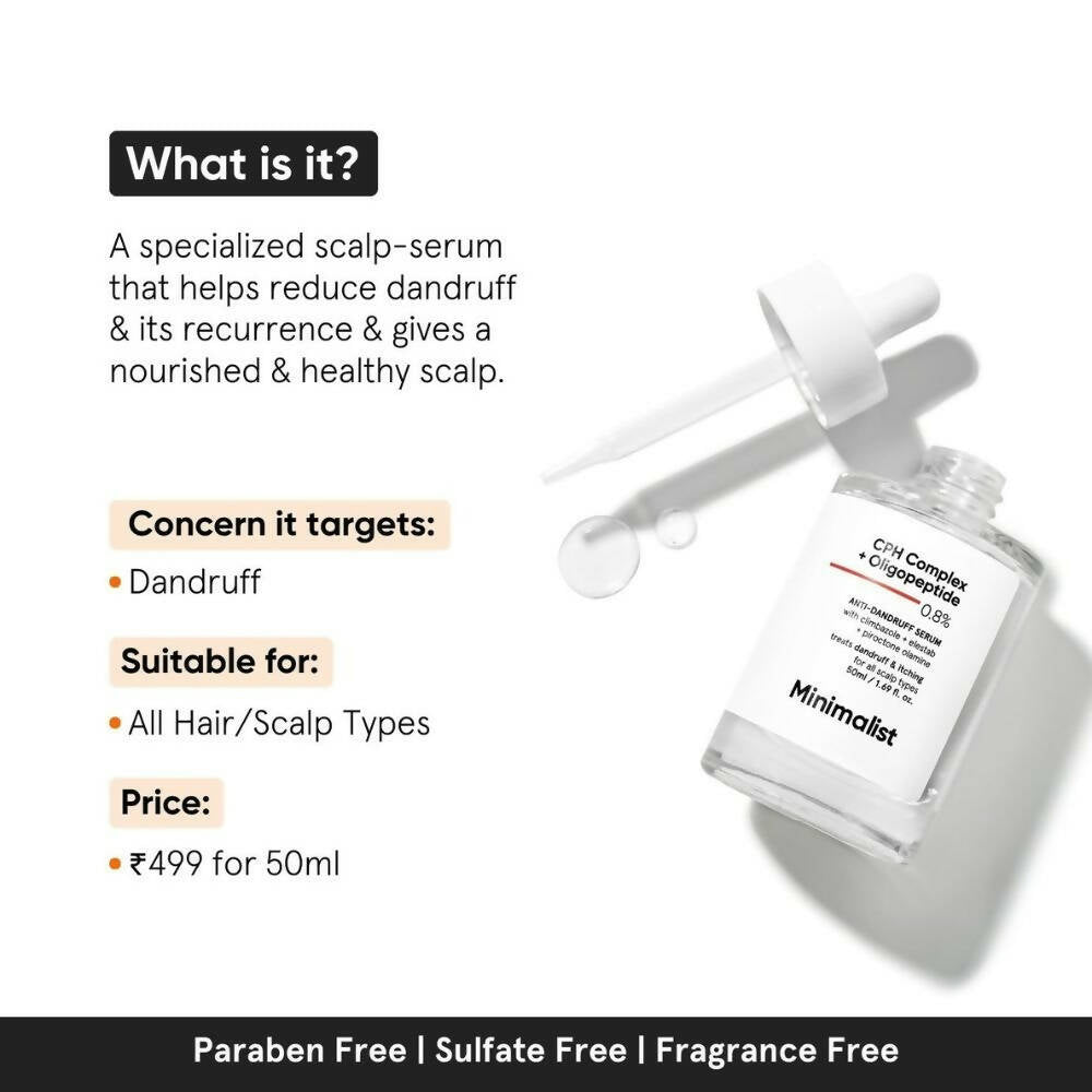 Minimalist CPH Complex + Oligopeptide 0.8% Anti-Dandruff Serum - Distacart