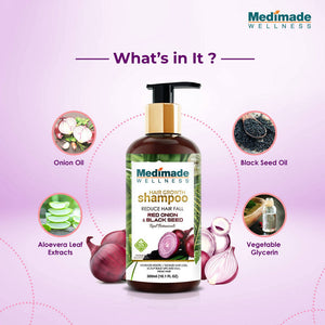 Medimade Wellness Red Onion and Black Seed Hair Growth Shampoo - Distacart
