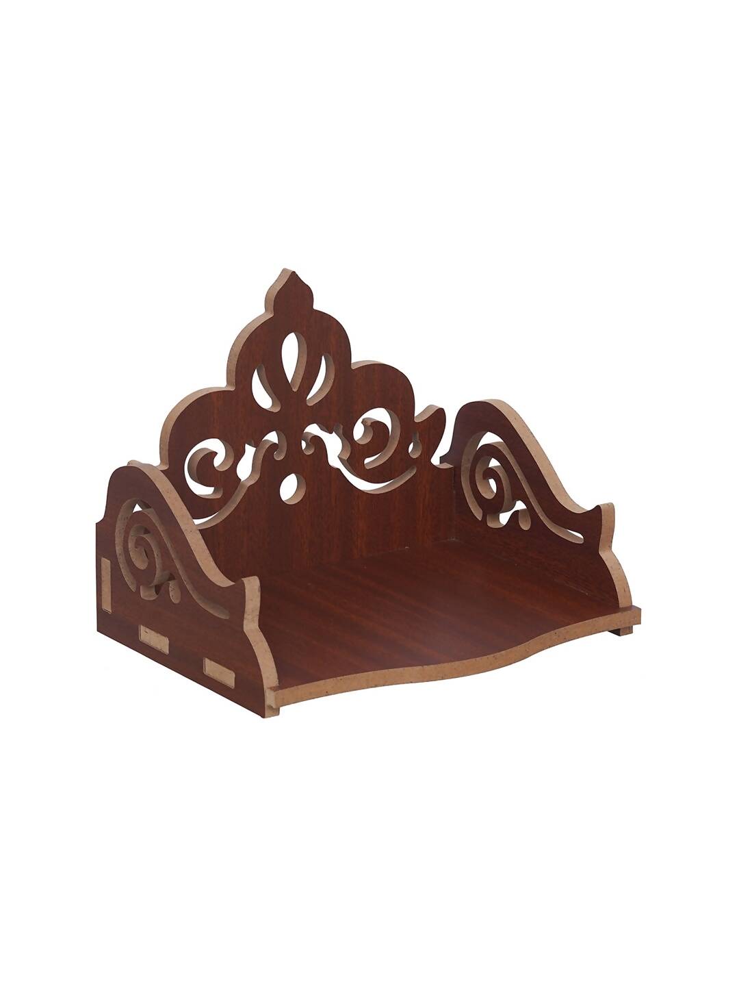 eCraftIndia Brown Decorative Beautiful Wooden Pooja Temple - Distacart