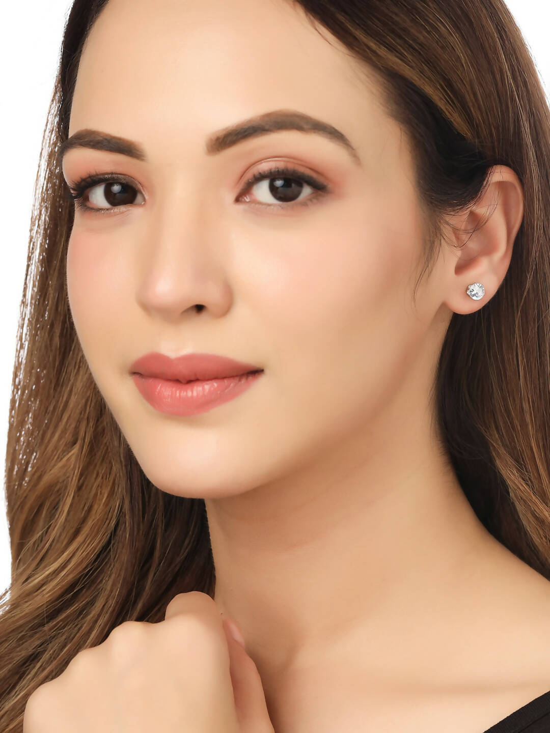 NVR Women Cz Studded Studs Earrings - Distacart