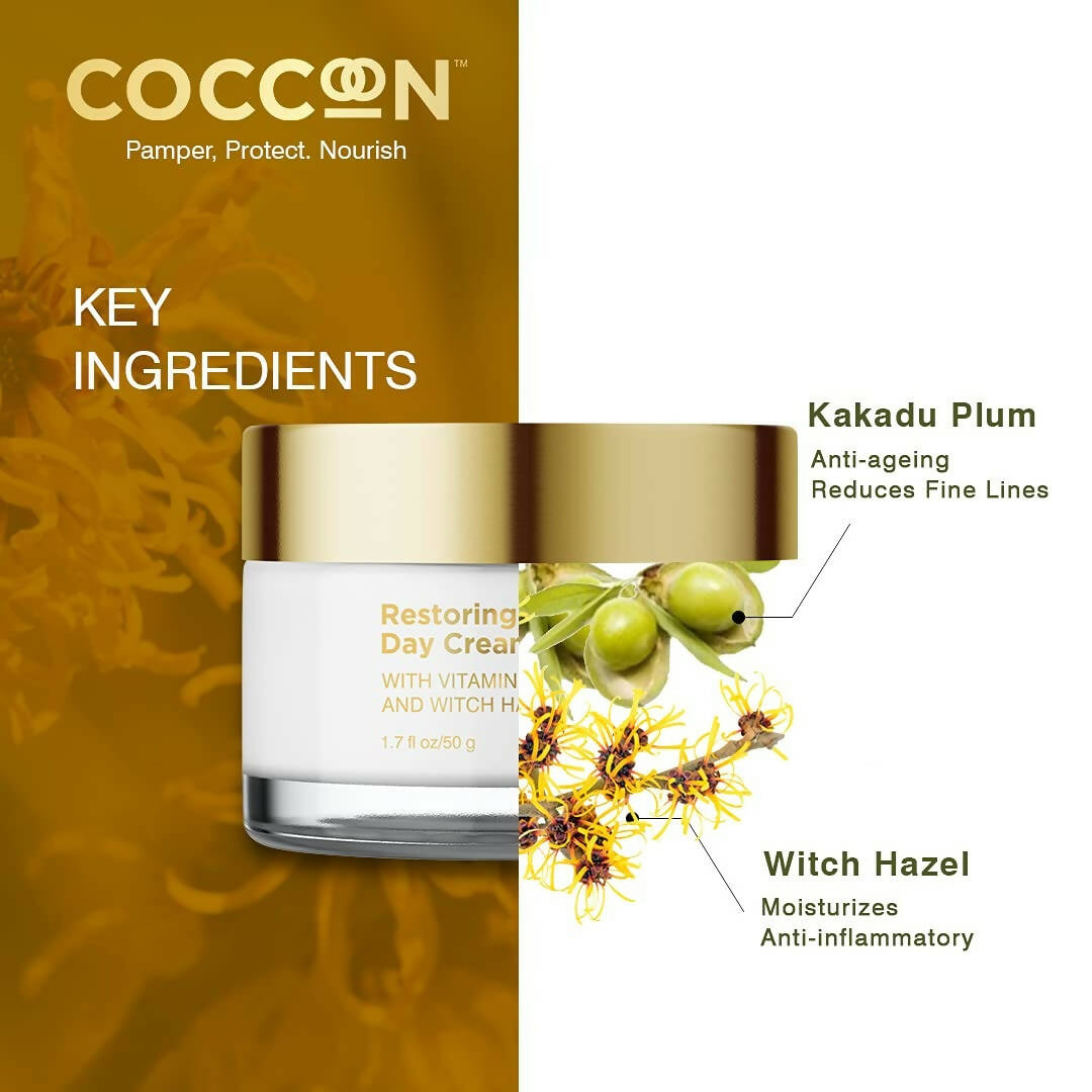 Coccoon Restoring Day Cream With Vitamin C Kakadu Plum and Witch Hazel - Distacart