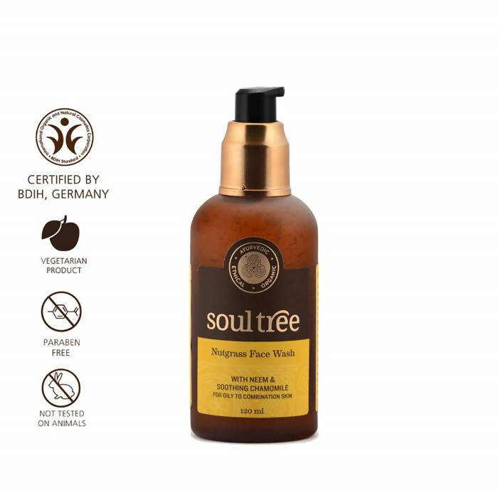 Soultree Nutgrass Face Wash With Neem & Soothing Chamomile 120 ml