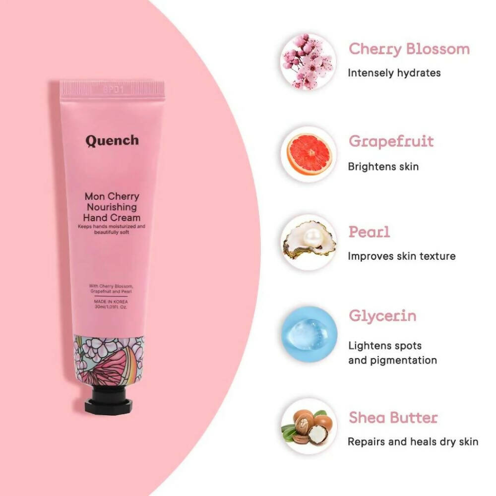 Quench Botanics Mon Cherry Nourishing Hand Cream - Distacart