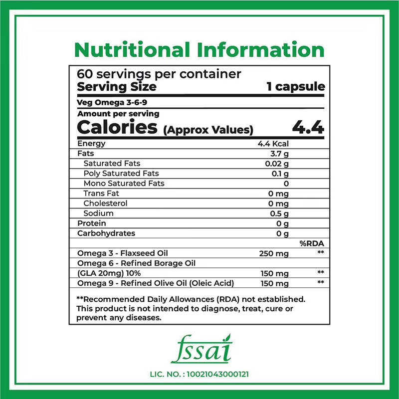 Boldfit Omega 3 6 9 Vegetarian Capsules - Distacart