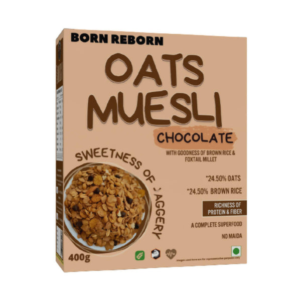 Born Reborn Chocolate Oats & Millets Muesli with Jaggery - Distacart