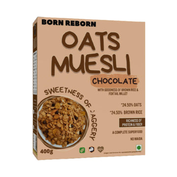 Born Reborn Chocolate Oats & Millets Muesli with Jaggery - Distacart