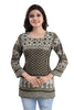 Snehal Creations Admirable Mehendi Green Summer Cool Printed Tunic