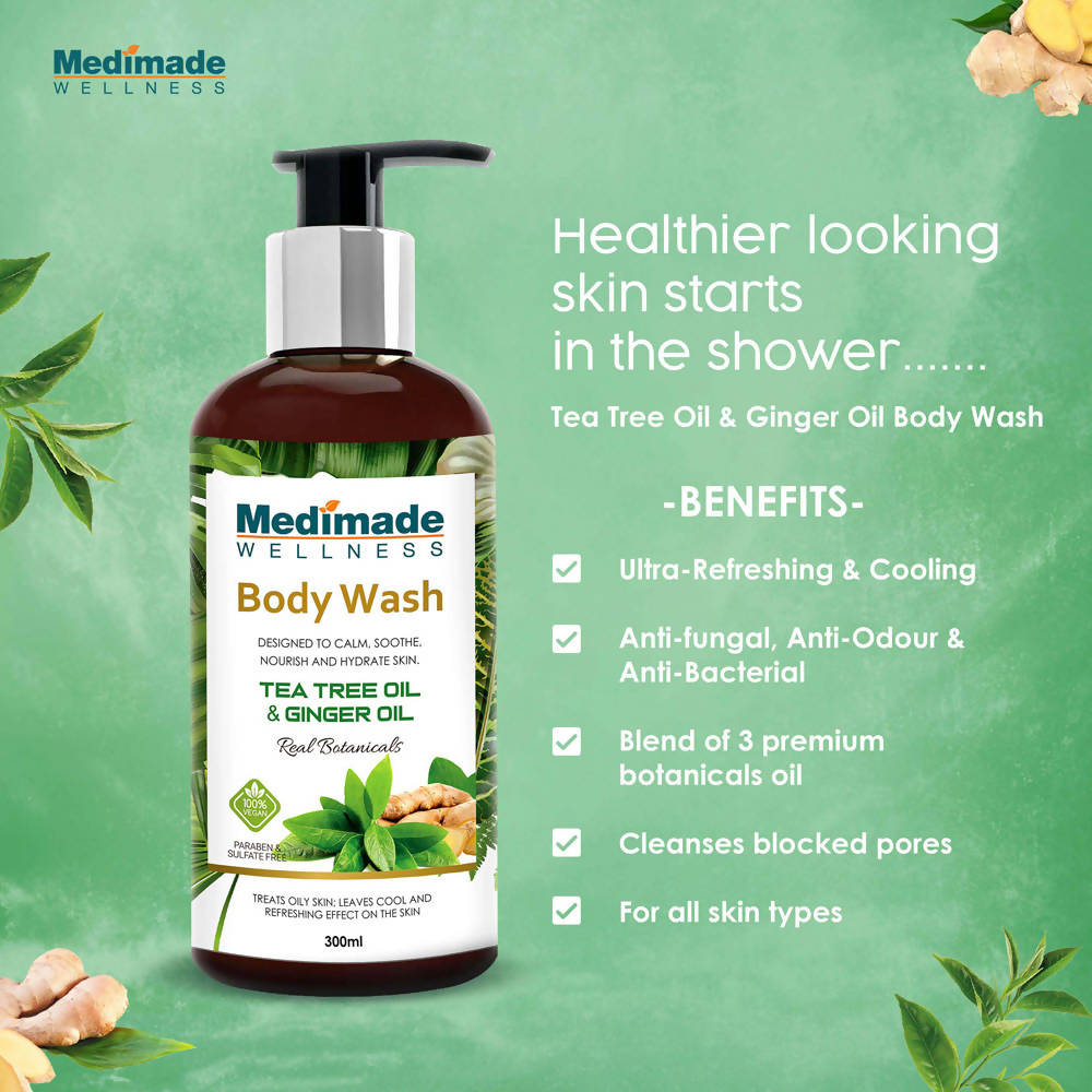 Medimade Wellness Tea Tree Oil & Ginger Oil Body Wash - Distacart