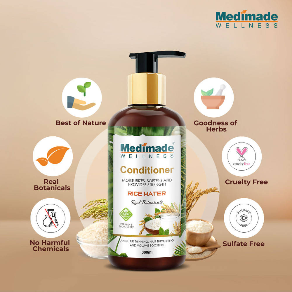 Medimade Wellness Rice Water Hair Conditioner - Distacart