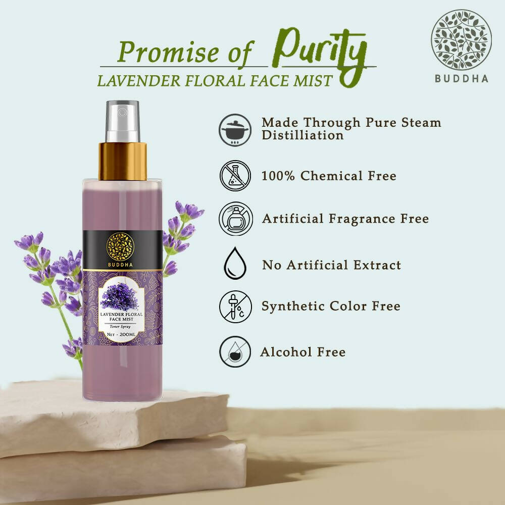 Buddha Natural Lavender Facial Mist Toner - For Instant Glow and Hydration Men & Women - Distacart