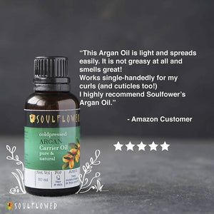 Soulflower Cold Pressed Argan Carrier Oil Pure & Natural benefits