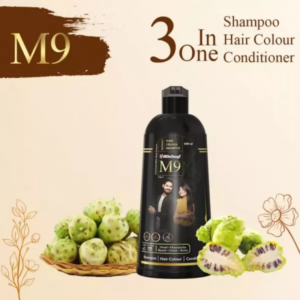 Sat Kartar M9 3 In 1 Instant Hair Color Shampoo - Distacart