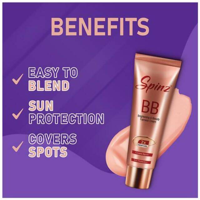 Spinz BB Brightening & Beauty Fairness Cream - Distacart