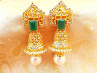 Thumbnail for Ad Emerald Bell Type Jhumkas
