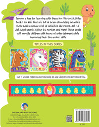Thumbnail for Dreamland Dinosaur Activity and Colouring Book - Die Cut Animal Shaped Book : Children Interactive & Activity Book - Distacart