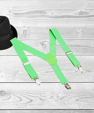 Manet Boys Solid Suspenders - Green - Distacart