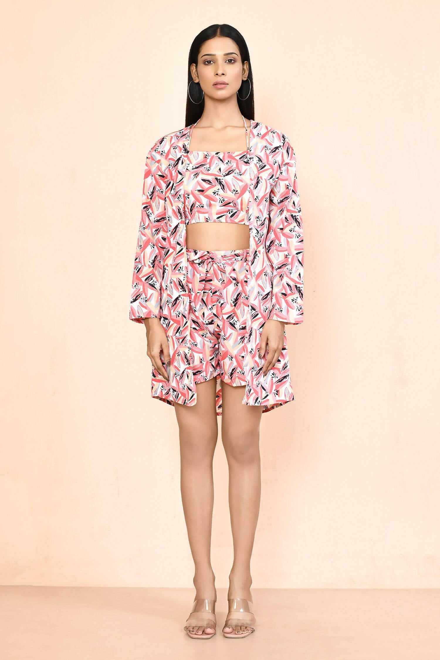 Pink Platinum Creap Printed Co-Sets - Femella - Distacart