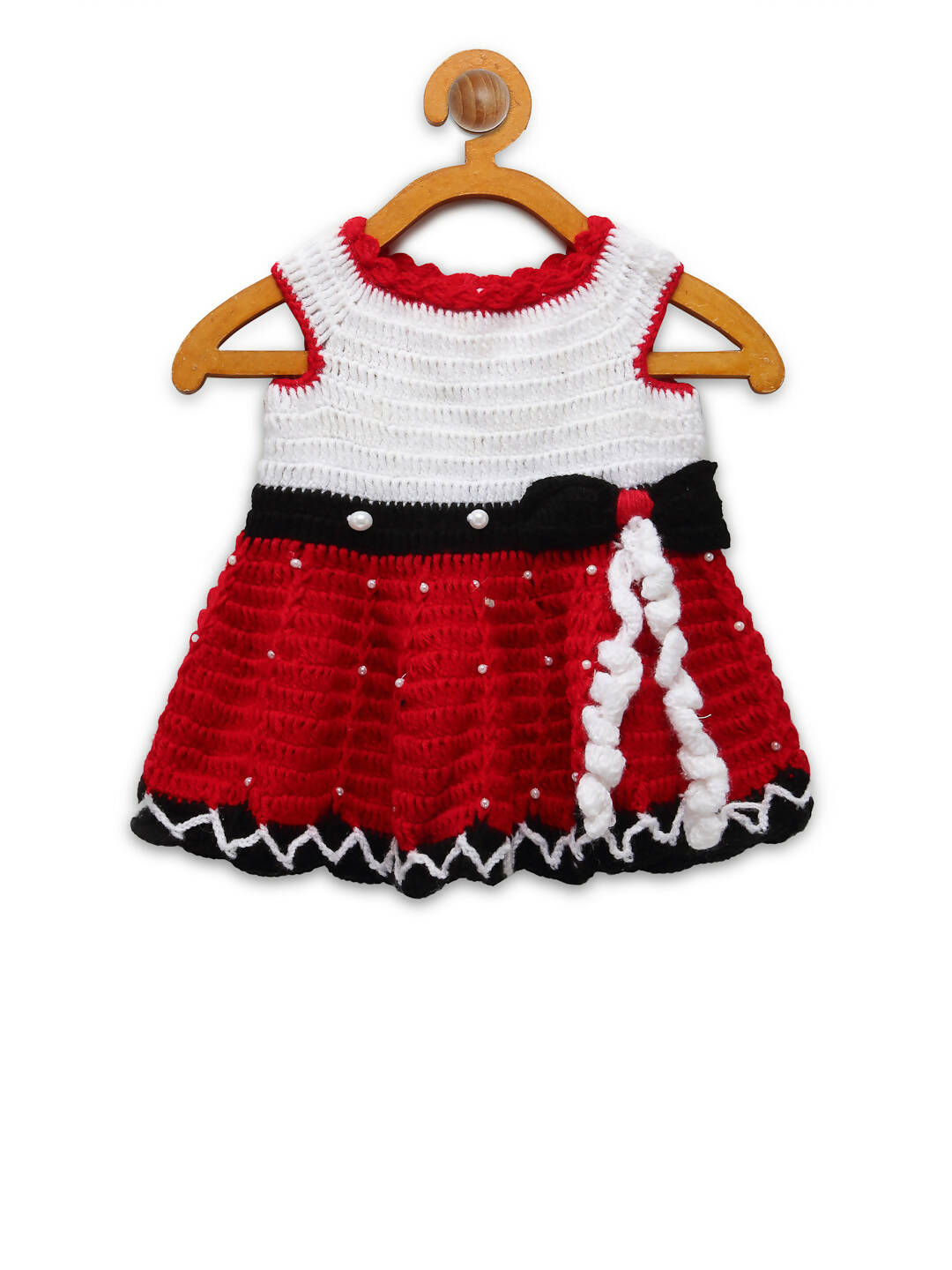 Chutput Kids Micky Design Red Coloured Solid Frock - Distacart
