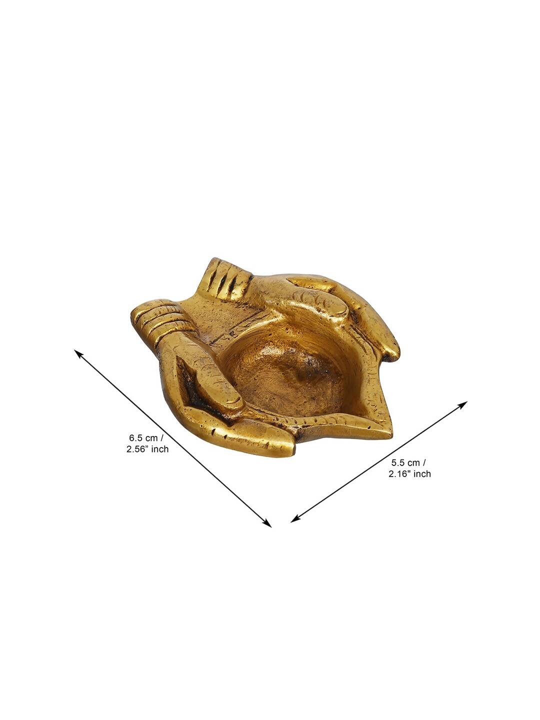 eCraftIndia 2 Pcs Lady Hand Holding Brass Diyas - Distacart