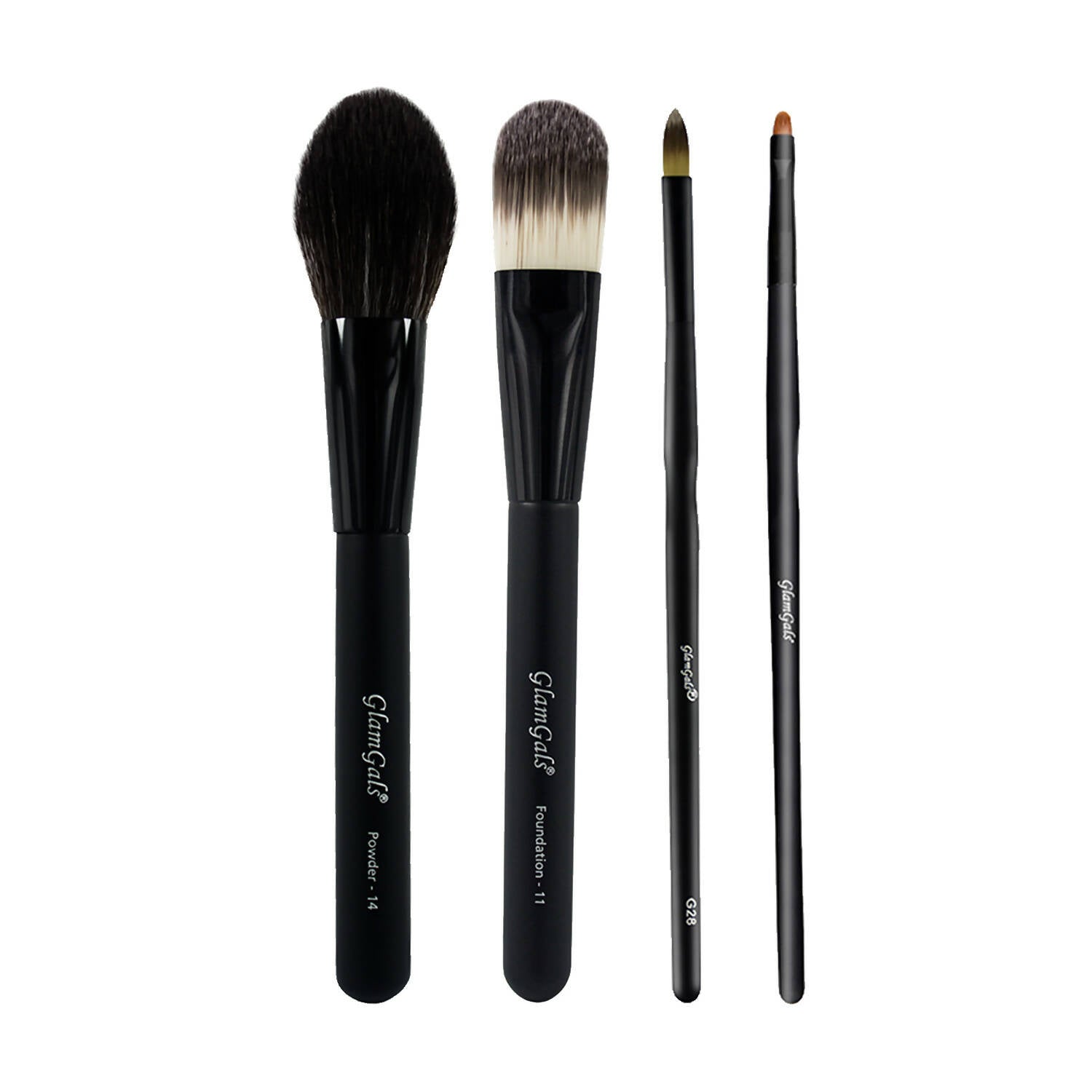 Glamgals 04 Pcs Brush Set - Black - Distacart
