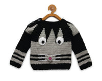 Thumbnail for Chutput Kids Grey Coloured Solid Pullover For Baby Boys with Mouse Cartoon - Distacart