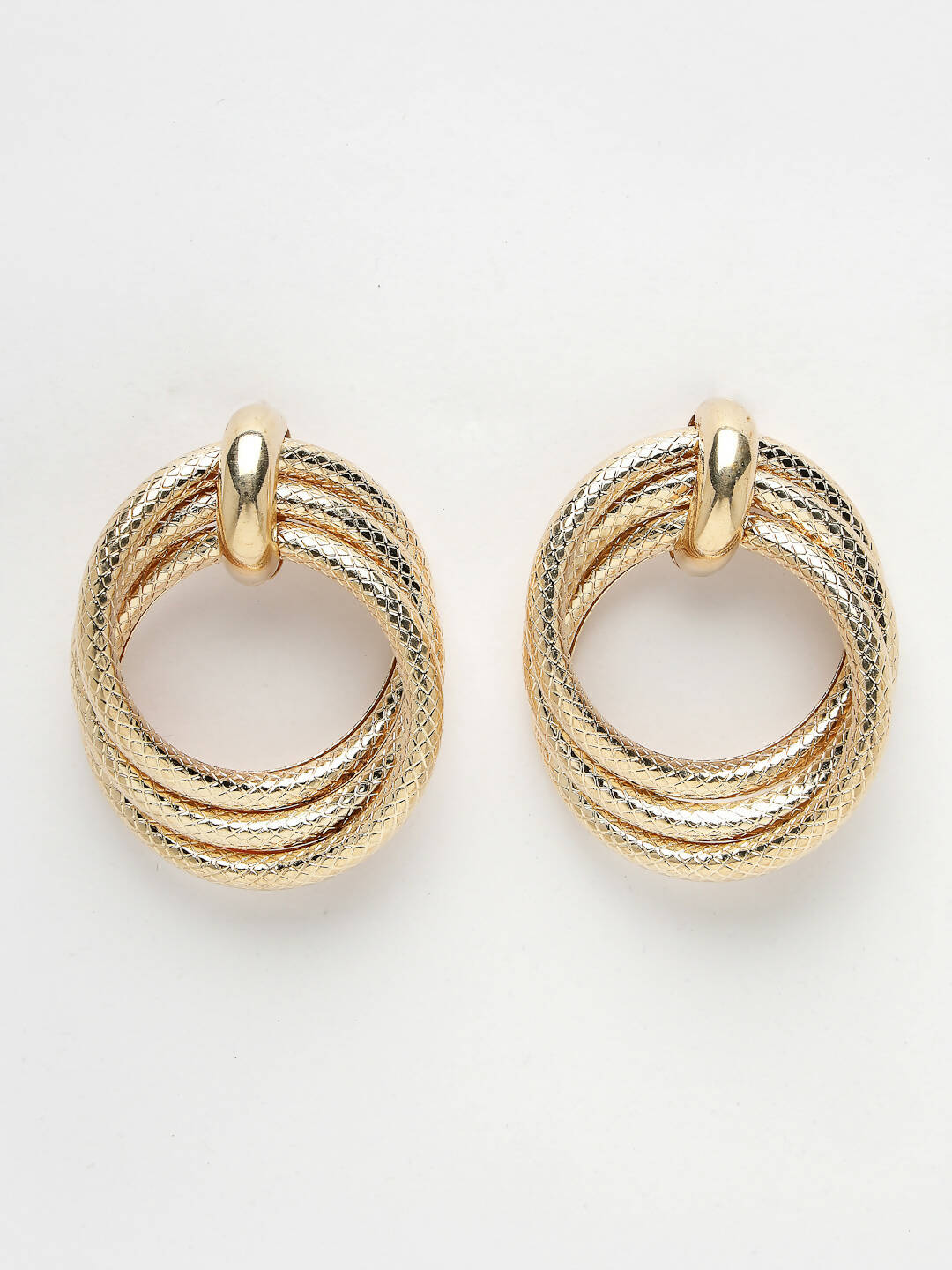 NVR Women's Gold-Plated Hoop Earrings - Distacart