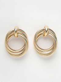 Thumbnail for NVR Women's Gold-Plated Hoop Earrings - Distacart
