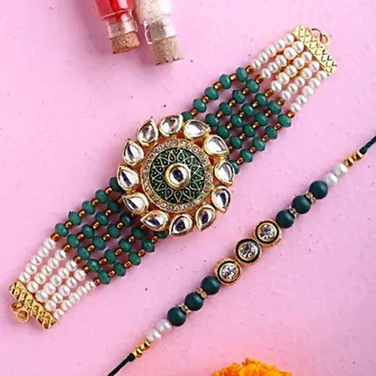 Bhabhi Set Of 2 Beautiful Rakhi