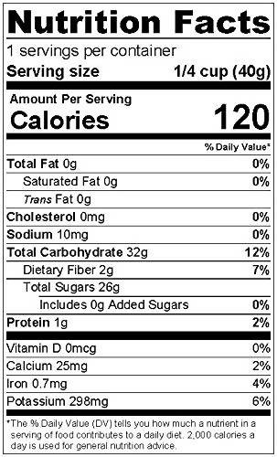 Siddhagiri's Satvyk Organic Dark Raisins Facts