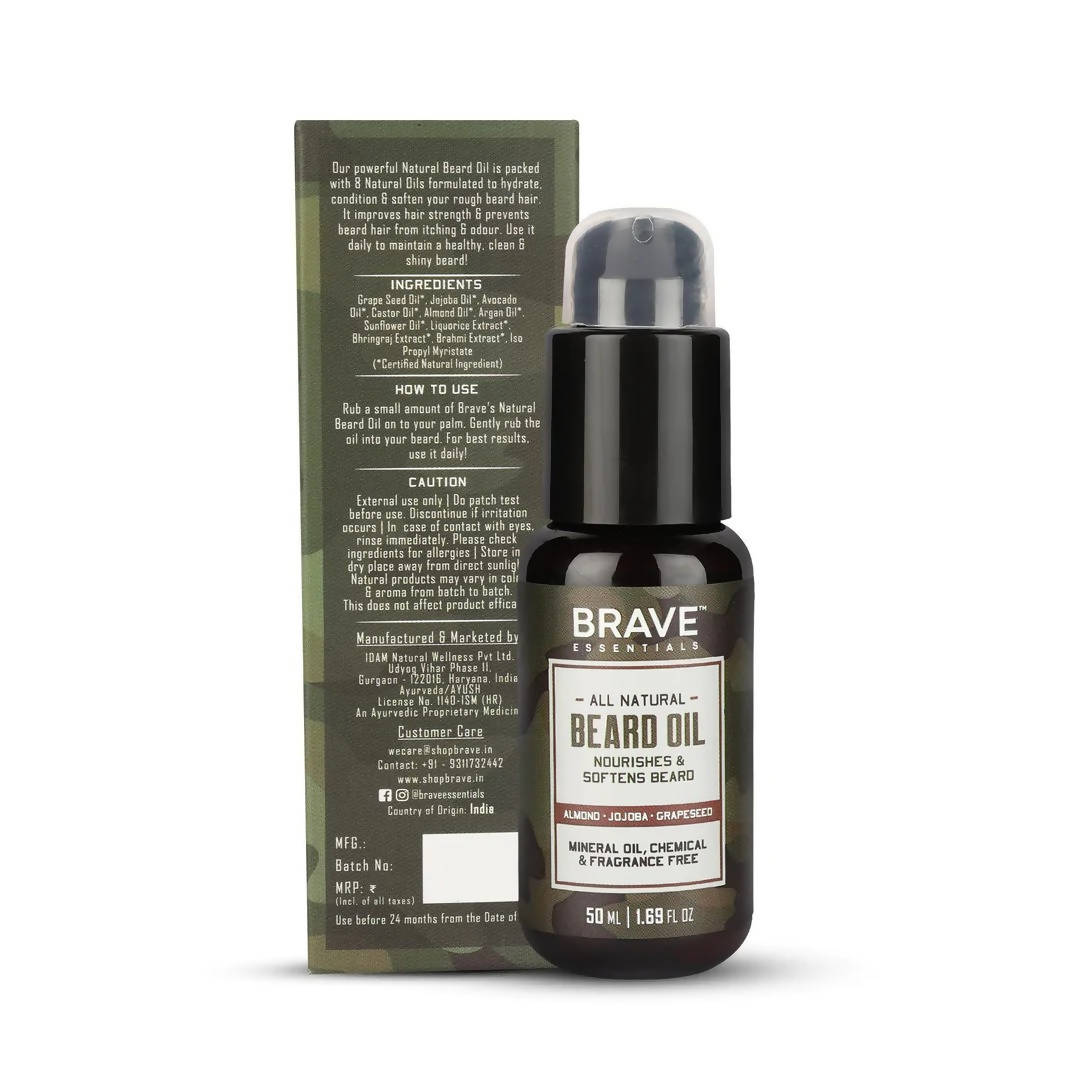 Brave Essentials All Natural Beard Oil - Distacart
