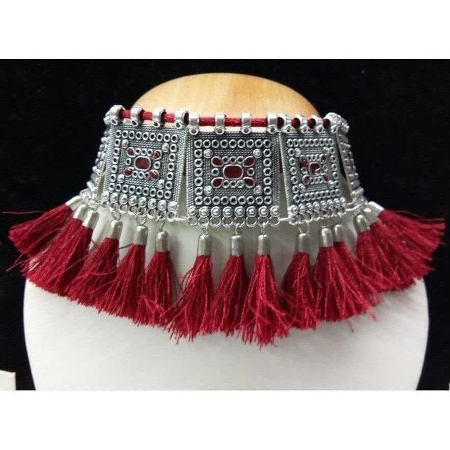 Latest traditional Jwellery set for women Color-Maroon